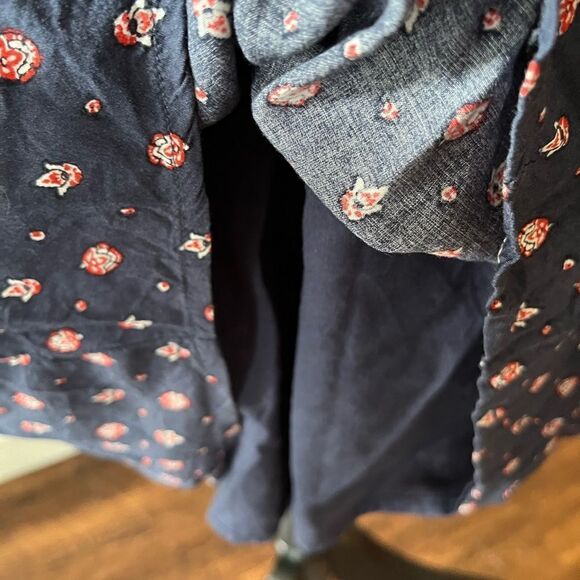 Lucky Brand Navy Print Dress size XS - Picture 4 of 8